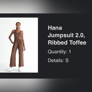 IMBŌDHI Hana Ribbed Toffee Jumpsuit new without tags never worm